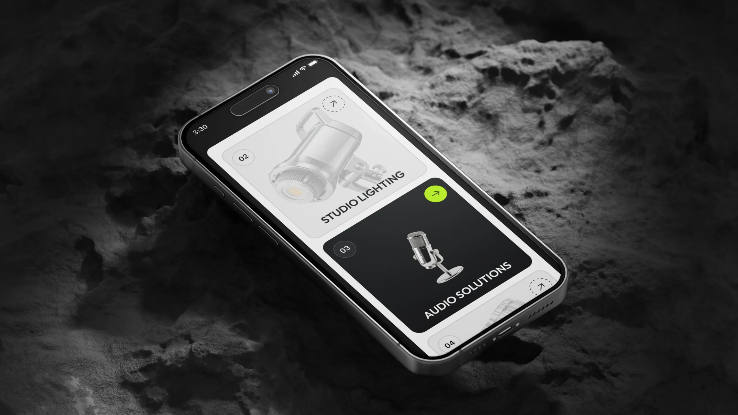 Category pages help users find accessories for shooting, lighting, studios and content creation